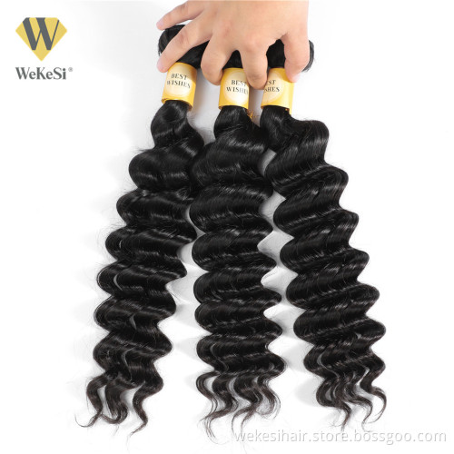 WKS Human Hair Products Silky Straight Brazilian Virgin Hair Weaving Wholesale 100% Unprocessed Human Hair Extension Bundles
